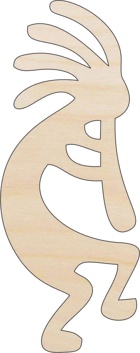 Kokopelli Wood Craft Shape - Laser Cut Baltic Birch Unfinished DIY Wood Art Supplies WLD31 - The Wood Shape Store
