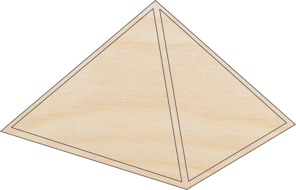 Pyramid Wood Craft Shape - Laser Cut Baltic Birch Unfinished DIY Wood Art Supplies WLD33 - The Wood Shape Store