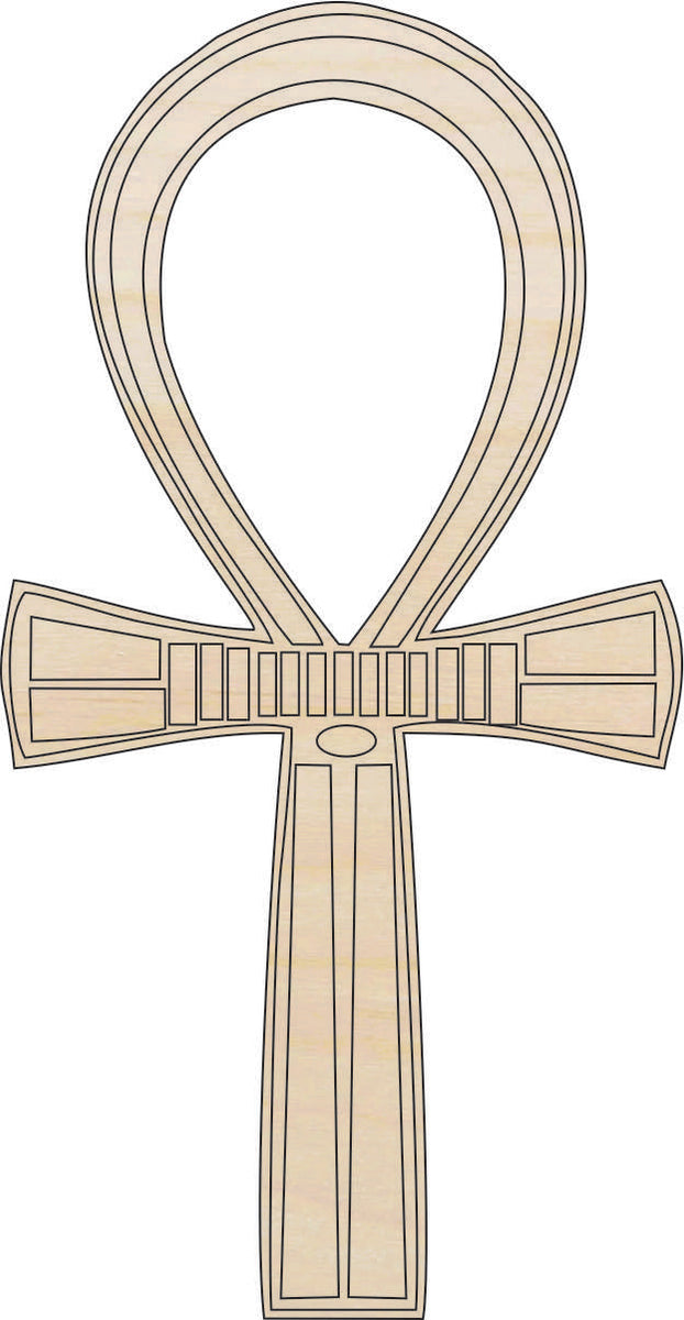 Ankh - Laser Cut Out Unfinished Wood Craft Shape WLD35 Ankh - Laser Cut Out Unfinished Wood Craft Shape WLD35
