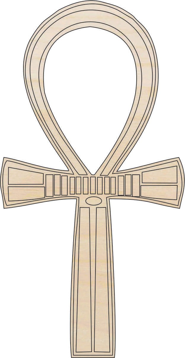 Ankh Wood Craft Shape - Laser Cut Baltic Birch Unfinished DIY Wood Art Supplies WLD35 - The Wood Shape Store