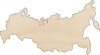 Russia Wood Craft Shape - Laser Cut Baltic Birch Unfinished DIY Wood Art Supplies WLD37 - The Wood Shape Store