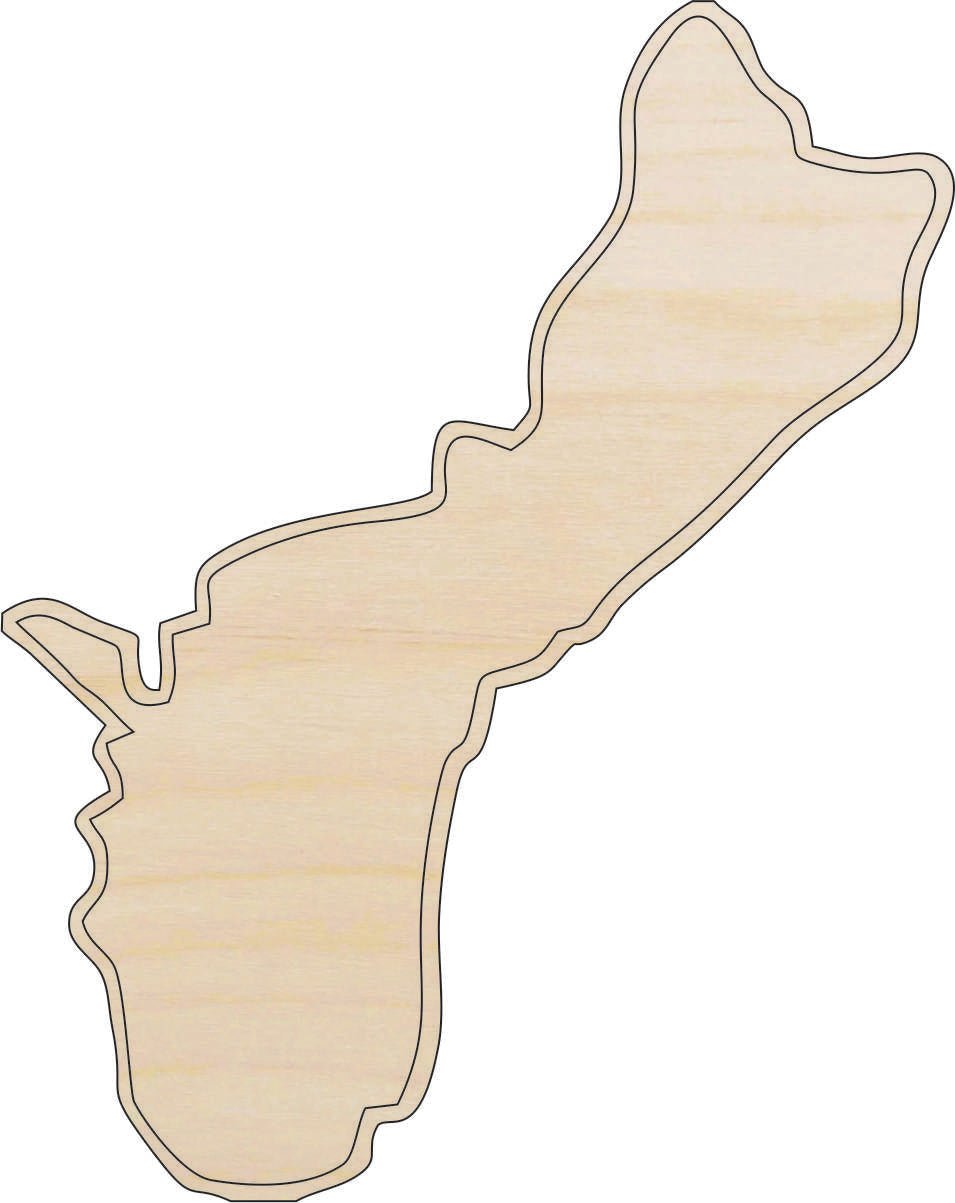 Guam Wood Craft Shape - Laser Cut Baltic Birch Unfinished DIY Wood Art Supplies WLD38 - The Wood Shape Store