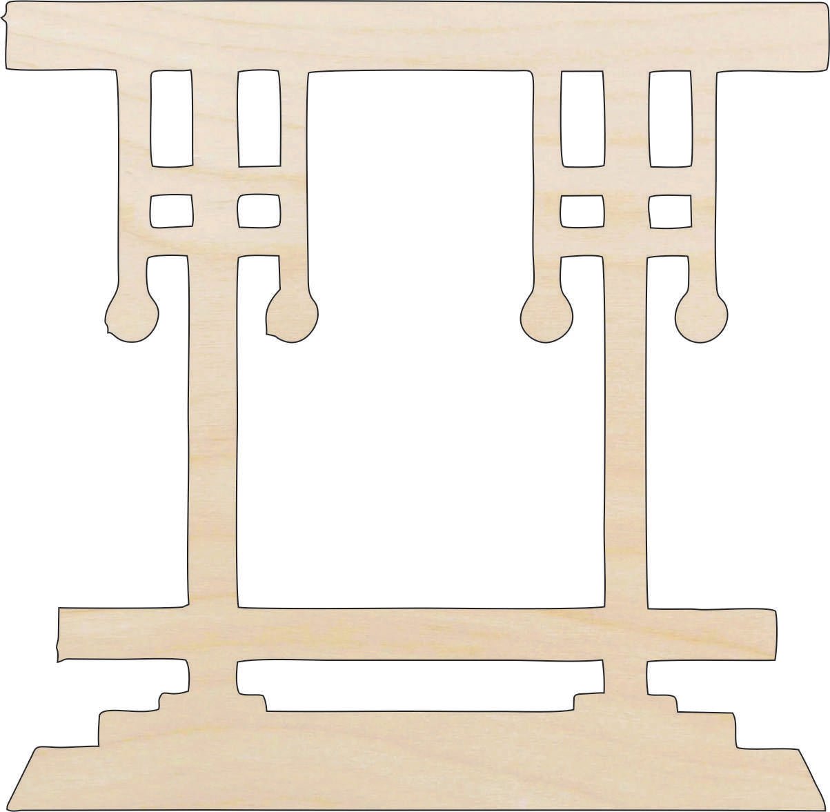 Pagoda Wood Craft Shape - Laser Cut Baltic Birch Unfinished DIY Wood Art Supplies WLD3 - The Wood Shape Store