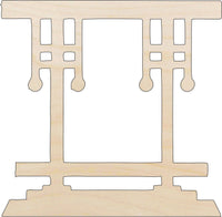 Pagoda Wood Craft Shape - Laser Cut Baltic Birch Unfinished DIY Wood Art Supplies WLD3 - The Wood Shape Store