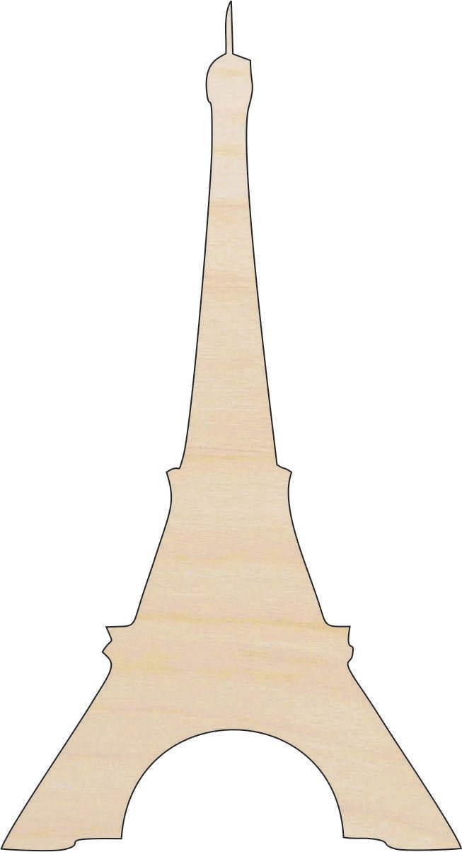 Eiffel Tower Wood Craft Shape - Laser Cut Baltic Birch Unfinished DIY Wood Art Supplies WLD43 - The Wood Shape Store