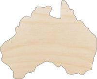 Australia Wood Craft Shape - Laser Cut Baltic Birch Unfinished DIY Wood Art Supplies WLD51 - The Wood Shape Store