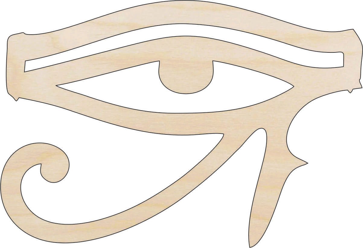 Egyptian Eye Wood Craft Shape - Laser Cut Baltic Birch Unfinished DIY Wood Art Supplies WLD55 - The Wood Shape Store
