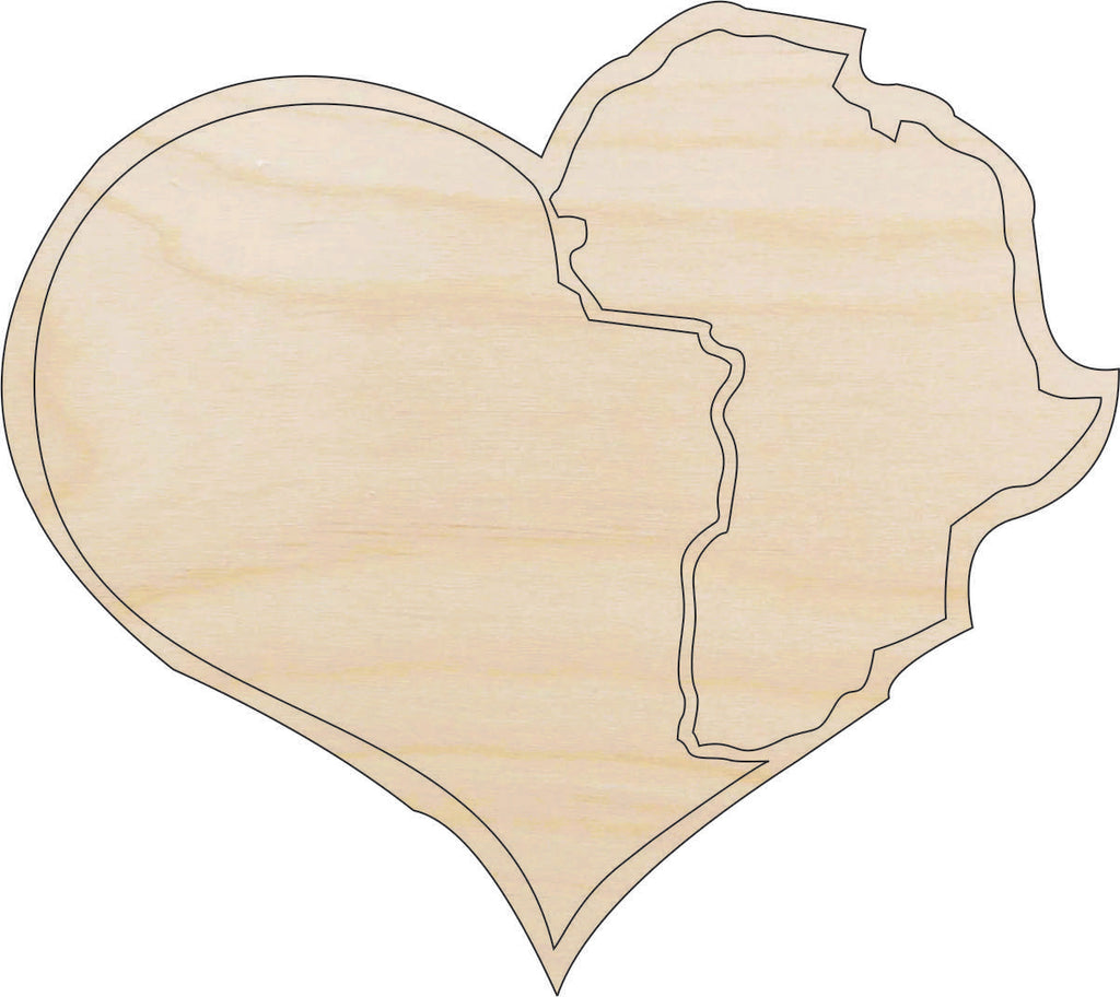 Continent Africa Love - Laser Cut Out Unfinished Wood Craft Shape WLD58