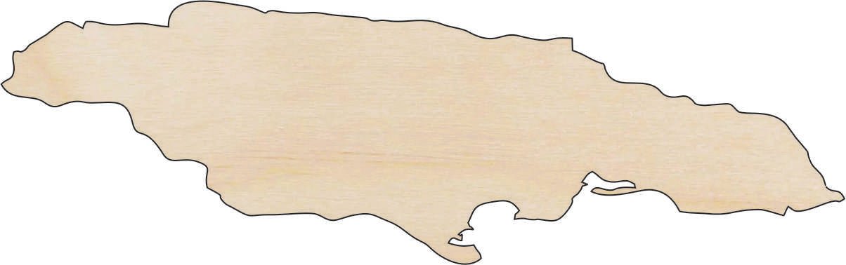 Jamaica Wood Craft Shape - Laser Cut Baltic Birch Unfinished DIY Wood Art Supplies WLD59 - The Wood Shape Store