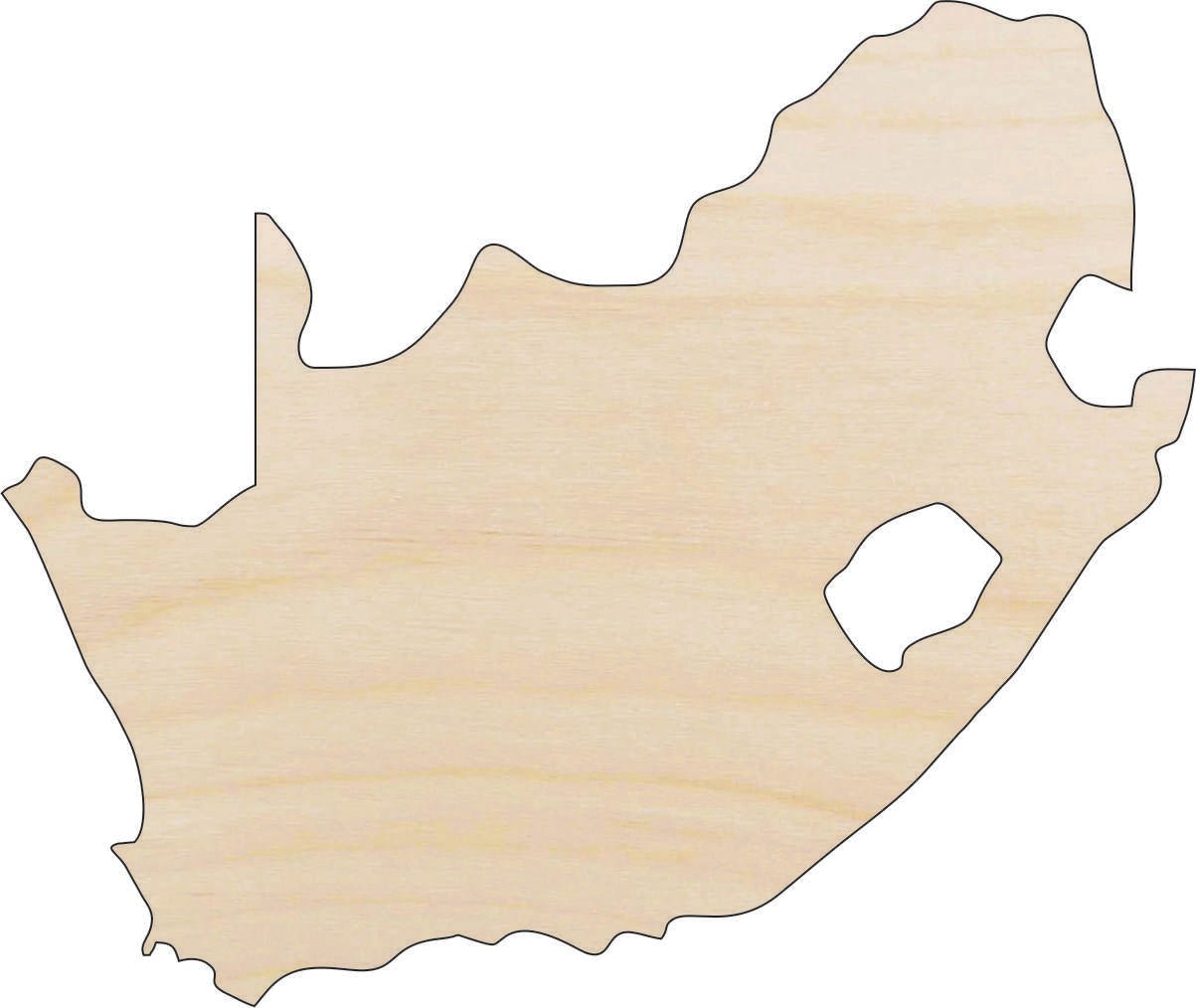 South Africa Wood Craft Shape - Laser Cut Baltic Birch Unfinished DIY Wood Art Supplies WLD61 - The Wood Shape Store