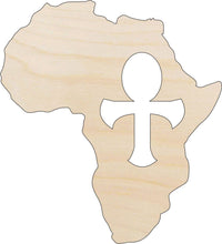 Africa & Ankh Wood Craft Shape - Laser Cut Baltic Birch Unfinished DIY Wood Art Supplies WLD63 - The Wood Shape Store