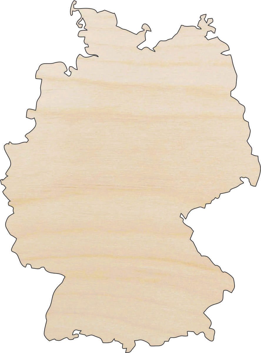 Germany Wood Craft Shape - Laser Cut Baltic Birch Unfinished DIY Wood Art Supplies WLD65 - The Wood Shape Store