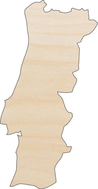 Portugal Wood Craft Shape - Laser Cut Baltic Birch Unfinished DIY Wood Art Supplies WLD69 - The Wood Shape Store