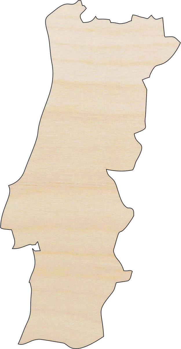 Country Portugal - Laser Cut Out Unfinished Wood Craft Shape WLD69 Country Portugal - Laser Cut Out Unfinished Wood Craft Shape WLD69