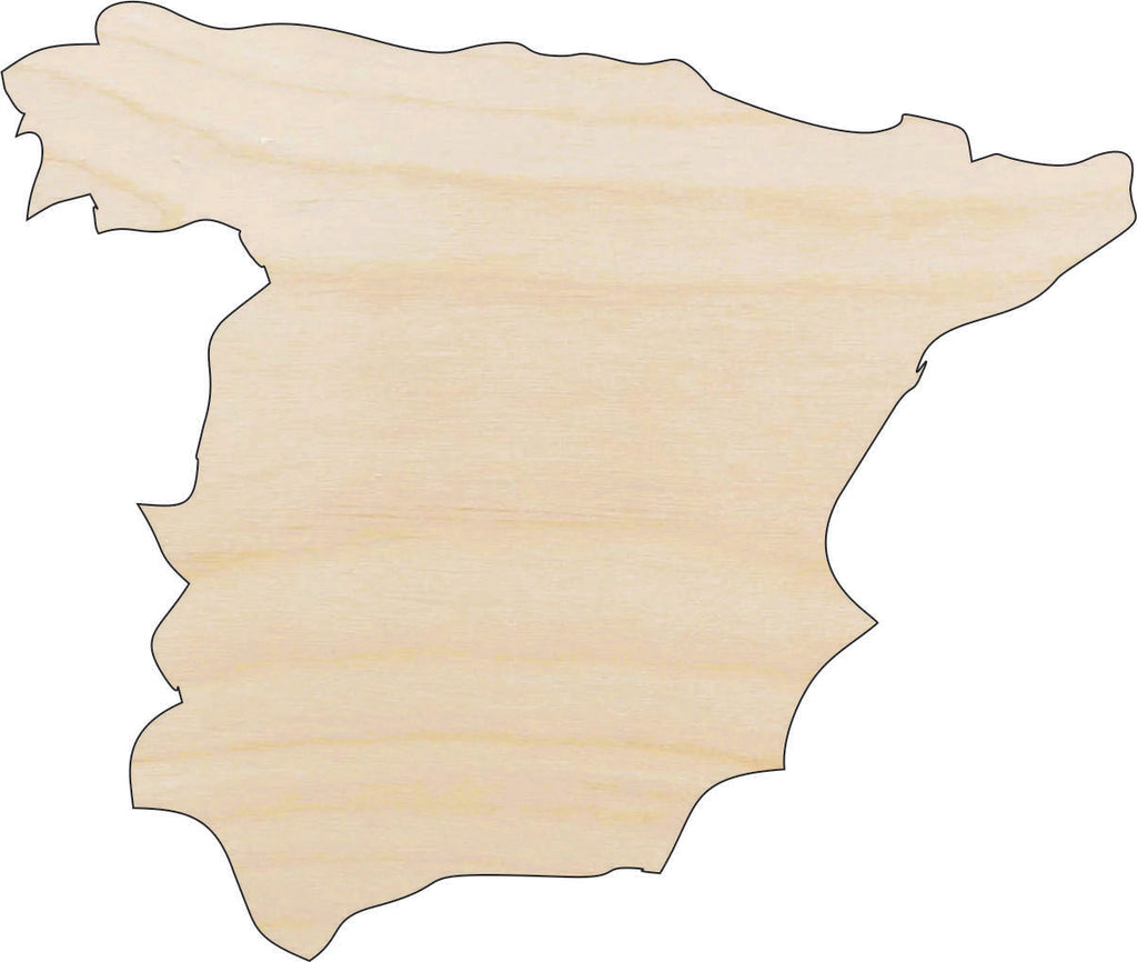 Country Spain - Laser Cut Out Unfinished Wood Craft Shape WLD70