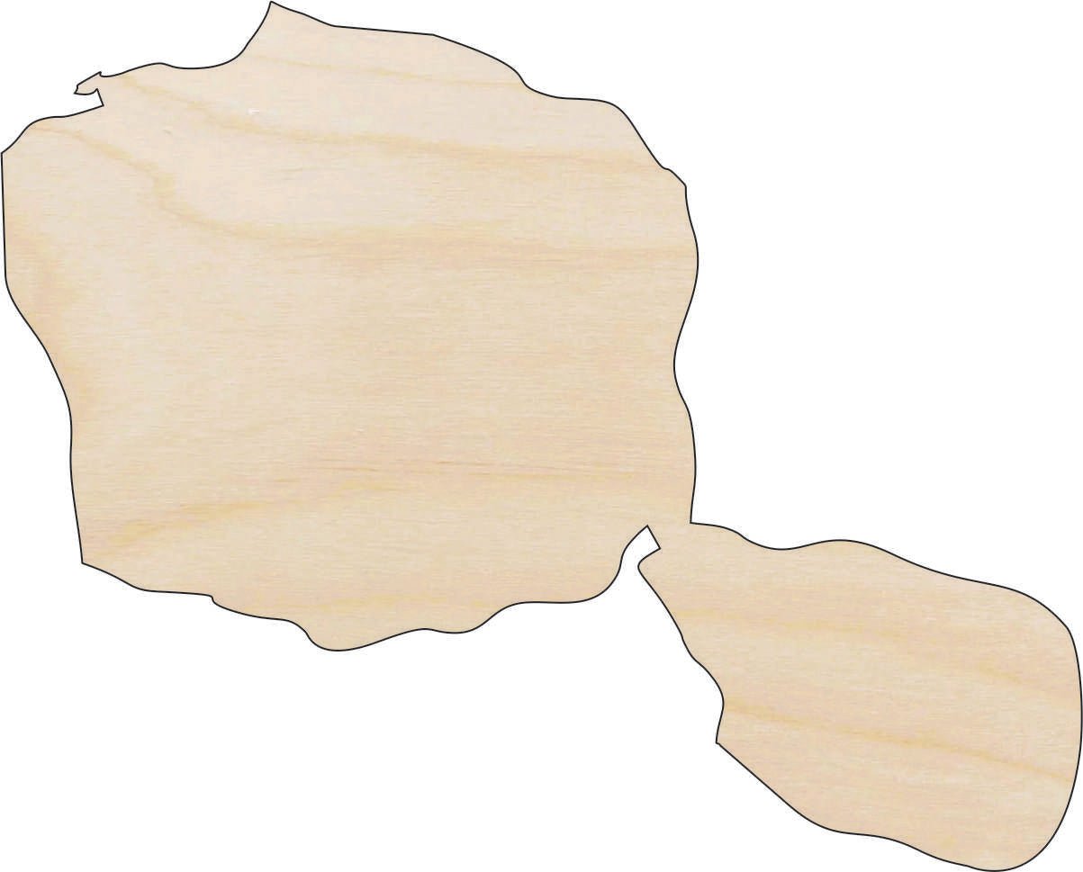 Tahiti Wood Craft Shape - Laser Cut Baltic Birch Unfinished DIY Wood Art Supplies WLD71 - The Wood Shape Store