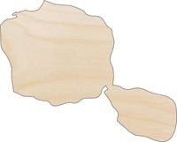 Tahiti Wood Craft Shape - Laser Cut Baltic Birch Unfinished DIY Wood Art Supplies WLD71 - The Wood Shape Store