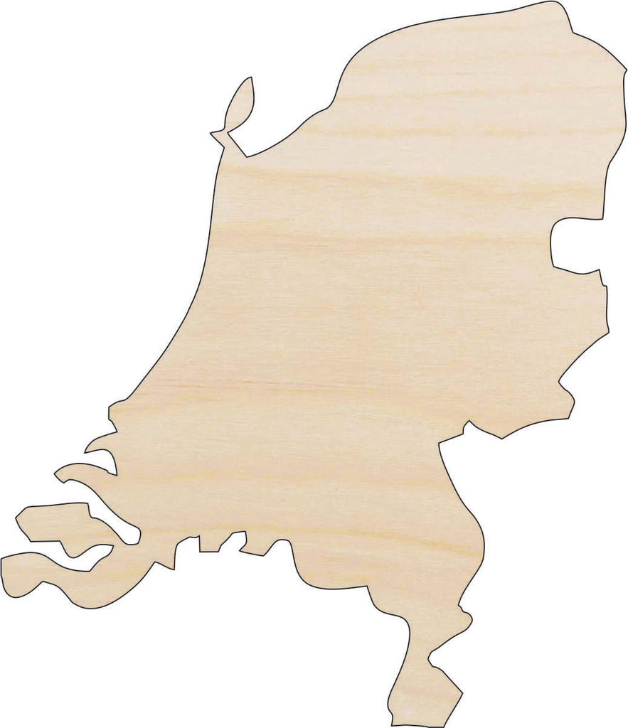 Netherlands - Laser Cut Wood Shape WLD74