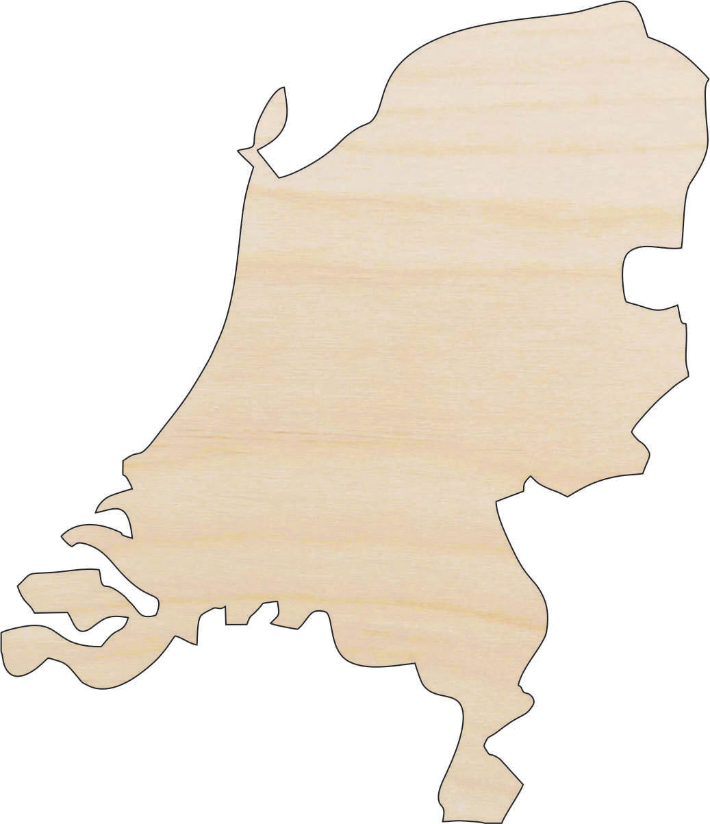Country Netherlands - Laser Cut Out Unfinished Wood Craft Shape WLD74 Country Netherlands - Laser Cut Out Unfinished Wood Craft Shape WLD74