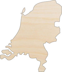 Netherlands Wood Craft Shape - Laser Cut Baltic Birch Unfinished DIY Wood Art Supplies WLD74 - The Wood Shape Store