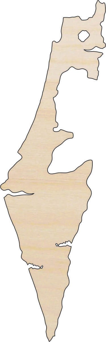 Israel Wood Craft Shape - Laser Cut Baltic Birch Unfinished DIY Wood Art Supplies WLD82 - The Wood Shape Store