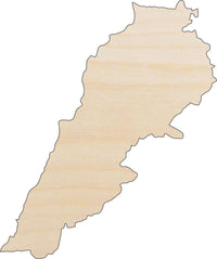 Lebanon Wood Craft Shape - Laser Cut Baltic Birch Unfinished DIY Wood Art Supplies WLD92 - The Wood Shape Store