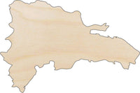 Dominican Republic Wood Craft Shape - Laser Cut Baltic Birch Unfinished DIY Art Supplies WLD93 - The Wood Shape Store