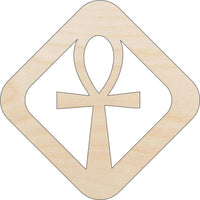 Ankh Wood Craft Shape - Laser Cut Baltic Birch Unfinished DIY Wood Art Supplies WLD97 - The Wood Shape Store