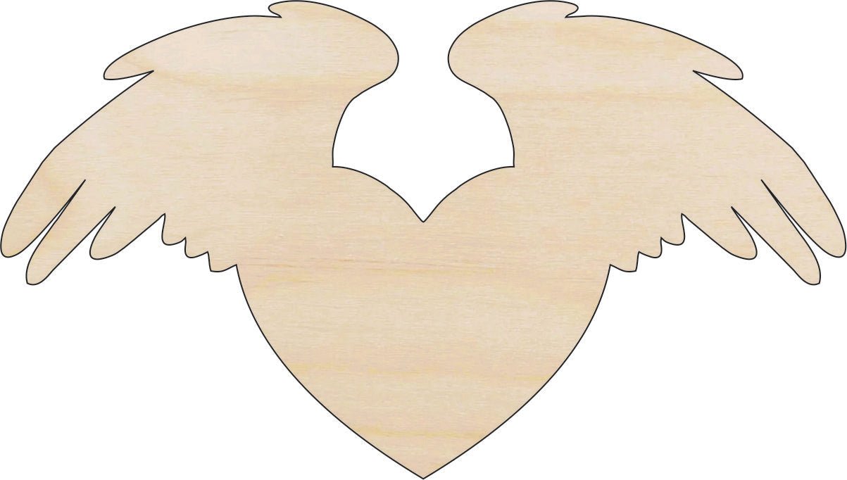 Wing Wood Craft Shape - Laser Cut Baltic Birch Unfinished DIY Wood Art Supplies WNG11 - The Wood Shape Store