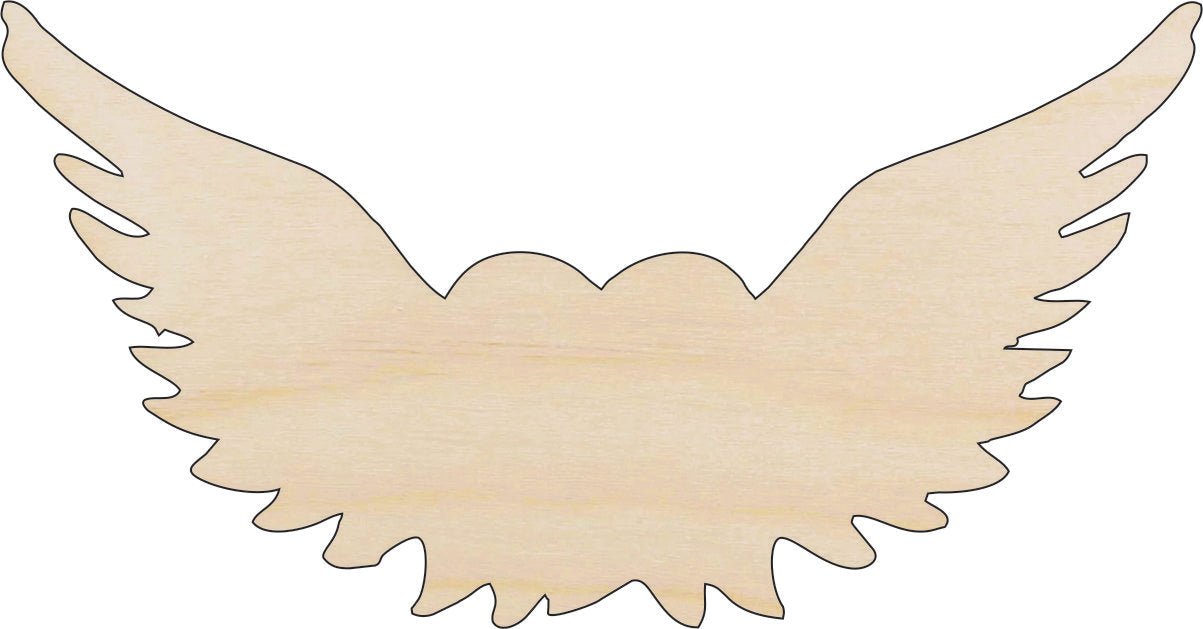 Wing Wood Craft Shape - Laser Cut Baltic Birch Unfinished DIY Wood Art Supplies WNG12 - The Wood Shape Store