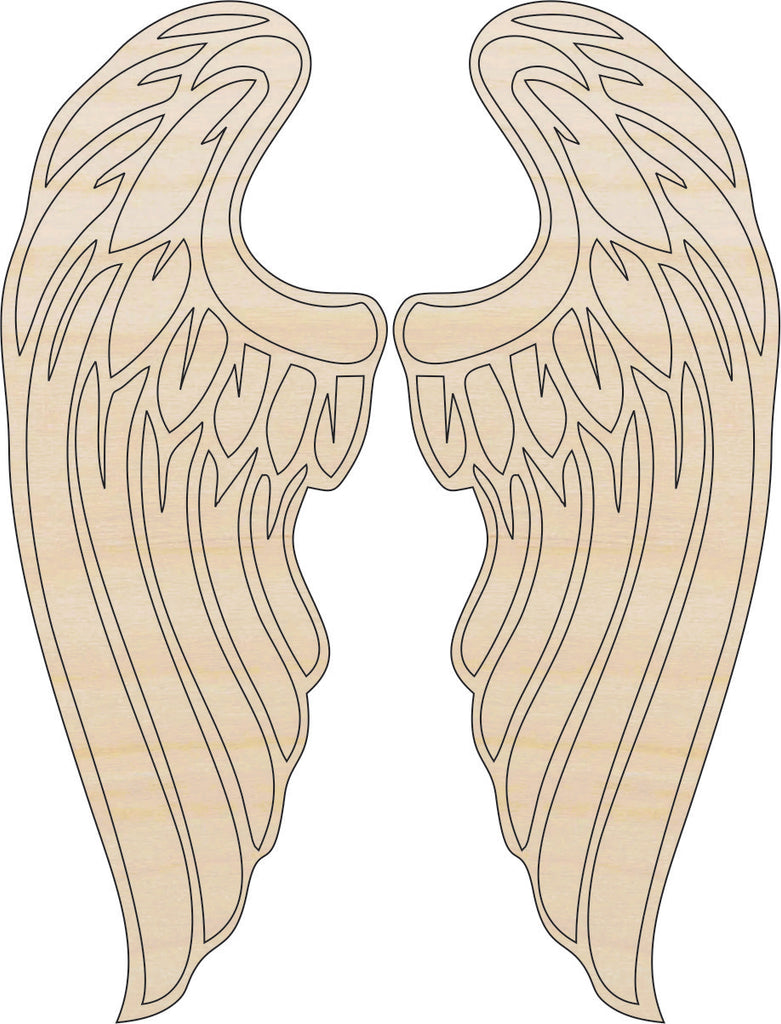 Wing - Laser Cut Out Unfinished Wood Craft Shape WNG1