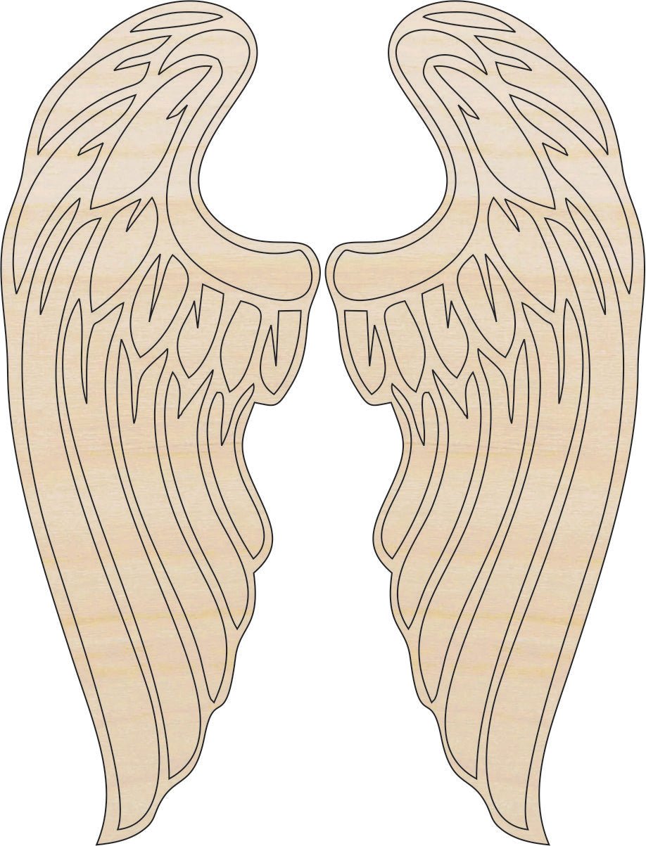 Wing Wood Craft Shape - Laser Cut Baltic Birch Unfinished DIY Wood Art Supplies WNG1 - The Wood Shape Store