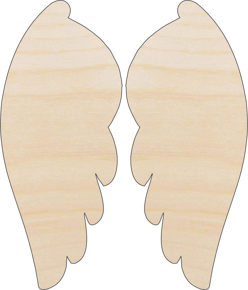 Wing Wood Craft Shape - Laser Cut Baltic Birch Unfinished DIY Wood Art Supplies WNG2 - The Wood Shape Store