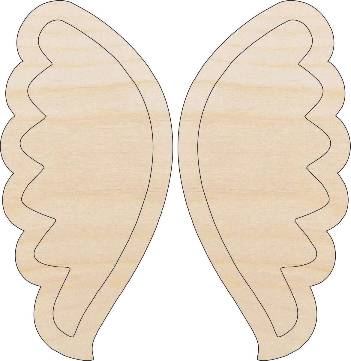 Wing Wood Craft Shape - Laser Cut Baltic Birch Unfinished DIY Wood Art Supplies WNG7 - The Wood Shape Store