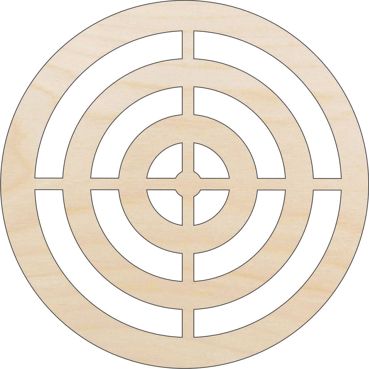 Hunting Target Wood Craft Shape - Laser Cut Baltic Birch Unfinished DIY Wood Art Supplies WPN11 - The Wood Shape Store