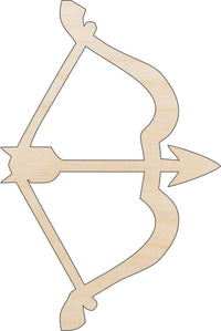 Bow & Arrow Wood Craft Shape - Laser Cut Baltic Birch Unfinished DIY Wood Art Supplies WPN6 - The Wood Shape Store