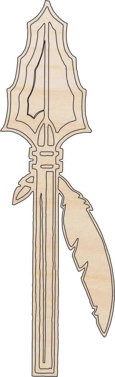 Spear Arrow Wood Craft Shape Laser Cut Out & Unfinished DIY Craft Supply WPN72 - The Wood Shape Store