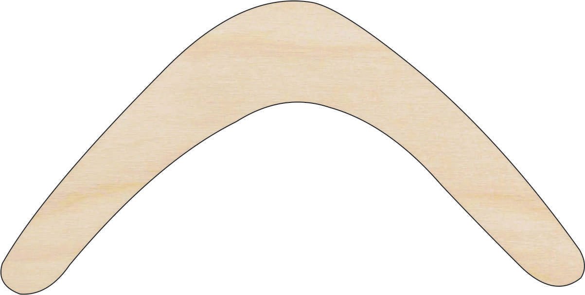 Boomerang Wood Craft Shape - Laser Cut Baltic Birch Unfinished DIY Wood Art Supplies WPN76 - The Wood Shape Store