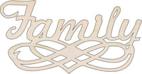 Family Wood Craft Shape - Laser Cut Baltic Birch Unfinished DIY Wood Art Supplies WRD104 - The Wood Shape Store