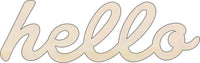 Hello Wood Craft Shape - Laser Cut Baltic Birch Unfinished DIY Wood Art Supplies WRD10 - The Wood Shape Store