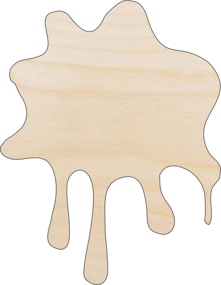 Splat Wood Craft Shape - Laser Cut Baltic Birch Unfinished DIY Wood Art Supplies WRD13 - The Wood Shape Store