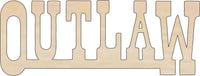 Outlaw Wood Craft Shape - Laser Cut Baltic Birch Unfinished DIY Wood Art Supplies WRD17 - The Wood Shape Store