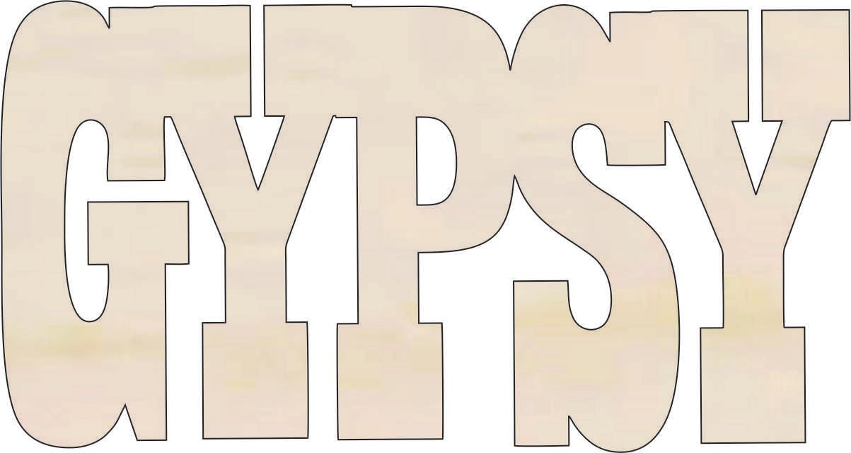 Gypsy Wood Craft Shape - Laser Cut Baltic Birch Unfinished DIY Wood Art Supplies WRD18 - The Wood Shape Store