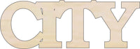 City Wood Craft Shape - Laser Cut Baltic Birch Unfinished DIY Wood Art Supplies WRD26 - The Wood Shape Store