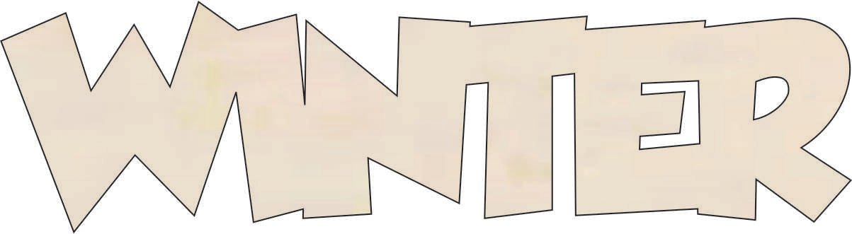 Winter Wood Craft Shape - Laser Cut Baltic Birch Unfinished DIY Wood Art Supplies WRD2 - The Wood Shape Store