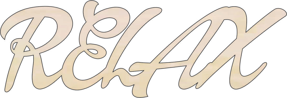 Word Relax - Laser Cut Out Unfinished Wood Craft Shape WRD30 Word Relax - Laser Cut Out Unfinished Wood Craft Shape WRD30