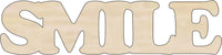 Smile Wood Craft Shape - Laser Cut Baltic Birch Unfinished DIY Wood Art Supplies WRD31 - The Wood Shape Store