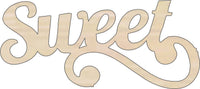 Sweet Wood Craft Shape - Laser Cut Baltic Birch Unfinished DIY Wood Art Supplies WRD37 - The Wood Shape Store