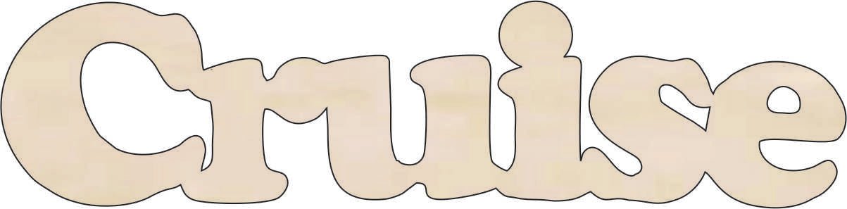 Cruise Wood Craft Shape - Laser Cut Baltic Birch Unfinished DIY Wood Art Supplies WRD42 - The Wood Shape Store