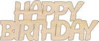 Birthday Wood Craft Shape - Laser Cut Baltic Birch Unfinished DIY Wood Art Supplies WRD49 - The Wood Shape Store